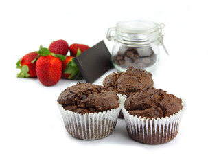 Home made chocolate chip cup cakes