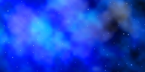 Light BLUE vector template with neon stars. Shining colorful illustration with small and big stars. Pattern for wrapping gifts.