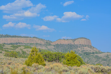 Fototapeta na wymiar Beautiful view of the Mesa in the Curecanti National Recreation Area in Colorado