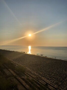 sunset on the beach