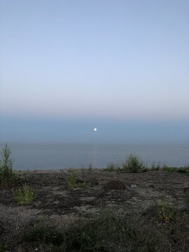 moon over the sea