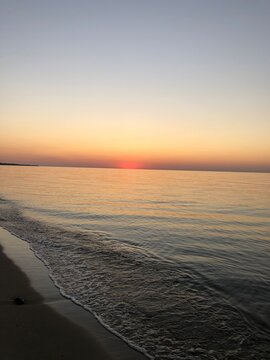 sunset over the sea