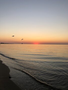 sunset on the beach