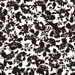 Seamless pattern of a blurred flower,