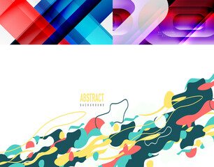 Set of abstract backgrounds for covers, banners, flyers and posters and other templates