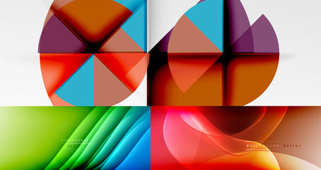 Set of abstract backgrounds for covers, banners, flyers and posters and other templates