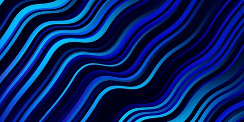 Dark Pink, Blue vector texture with circular arc. Colorful illustration in abstract style with bent lines. Design for your business promotion.