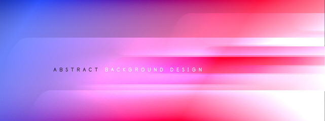 Motion concept neon shiny lines on liquid color gradients abstract backgrounds. Dynamic shadows and lights templates for text