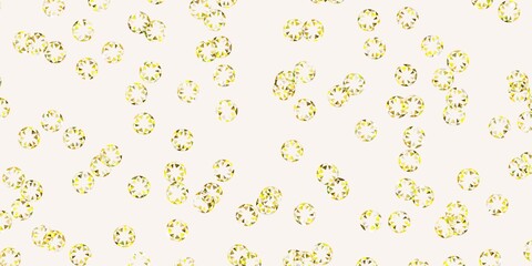 Light green, yellow vector backdrop with dots.