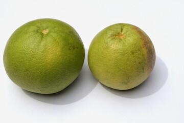 Organic Grapefruits Isolated on White Background