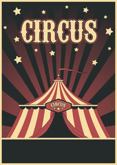 Classic Circus Tent Poster Template