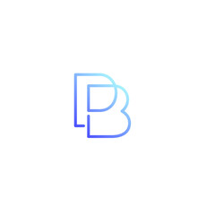 P B Simple Line Logo