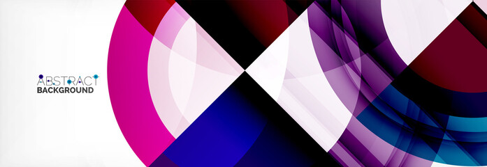 Fototapeta premium Round shapes, triangles and circles. Modern abstract background