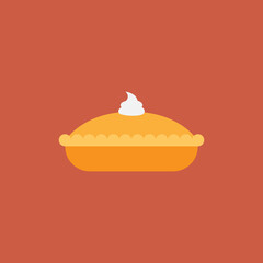 Pumpkin pie vector illustration