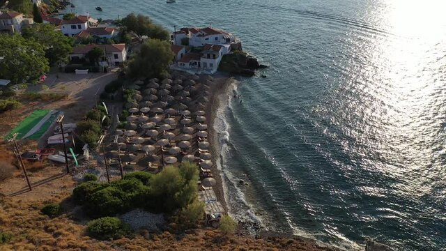 Vlychos Beach is situated in the little resort of the same name. Small pebble beach with crystal-clear waters.Undeveloped, quiet beach. Hydra Greece