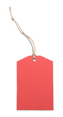 Blank paper tag on white background