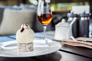 luxury dessert in the restaurant