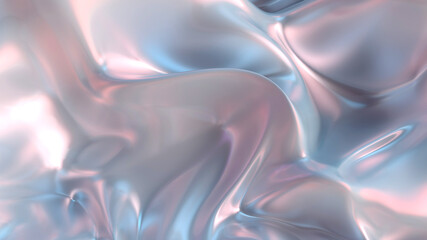 Abstract colorful liquid wave background, holographic surface. 3d render illustration