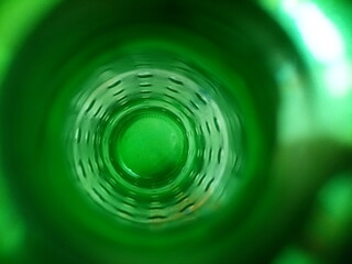 green wine bottle