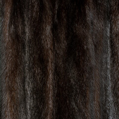 Fur texture brown, shaggy and fluffy, iridescent, shiny closeup