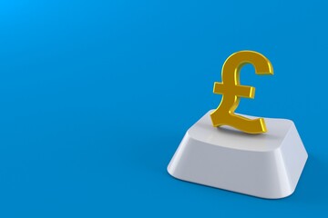 Pound currency on computer key