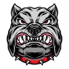 anger dog head vector logo