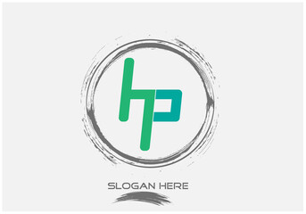 vector illustration of hp logo design isolated on white background