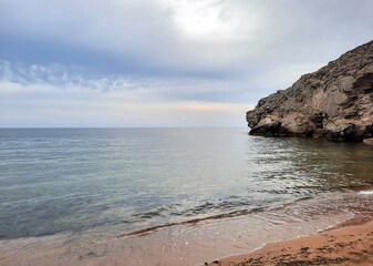 Marina Bay, skyline and stone Cape. The concept of leisure by the sea pleasant experiences and unusual tourist routes