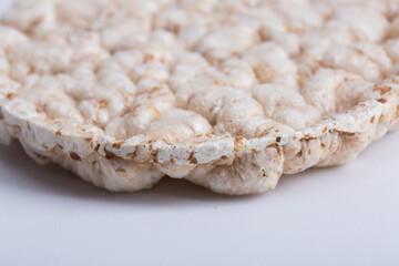 A flat round galette on white background. Delicious cookies