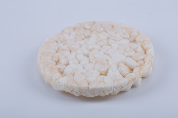 A flat round galette on white background. Delicious cookies
