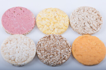 A flat round galette on white background. Delicious cookies