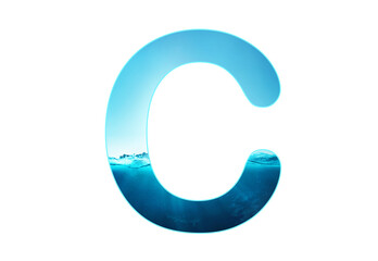 letter C of water alphabet 
