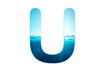 letter U of water alphabet 