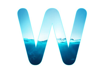 letter W of water alphabet 