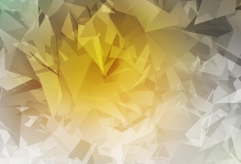 Dark Yellow vector pattern with random polygonals.