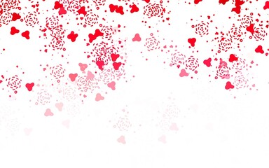 Light Pink, Red vector texture with abstract forms.