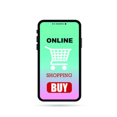 Shopping Online on Website or Mobile Application Vector Concept