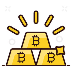 
Bitcoin billion vector style, icon design 
