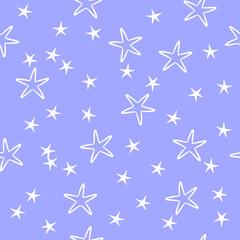 seamless pattern with stars blue color background