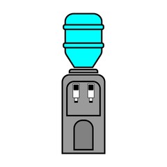 Office water cooler icon. Flat illustration of office water cooler icon