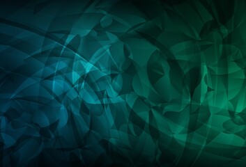 Obraz premium Dark Blue, Green vector texture with abstract forms.