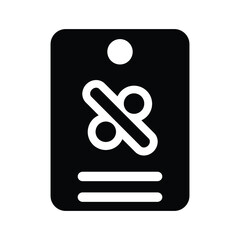 Hangtag / hang tag label flat icon for apps and websites