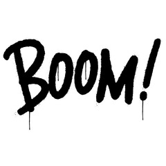 graffiti boom word sprayed isolated on white background. vector illustration. © Kebon doodle