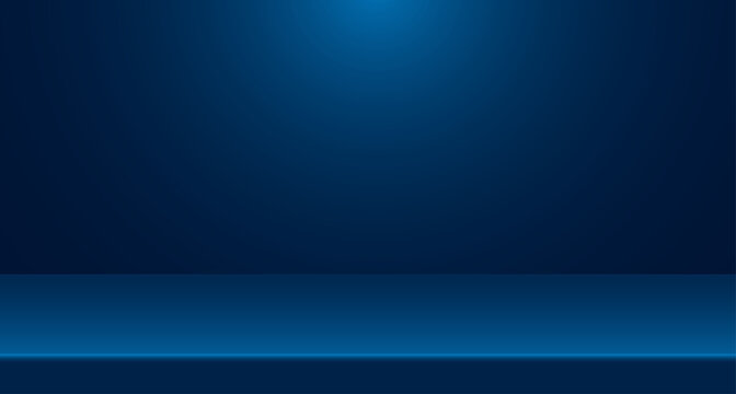 Blue empty room studio used for background and display of content design. banner for advertise product on website. Illustration design.