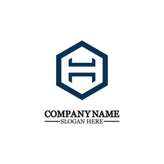 Abstract letter H Hexagon vector logo design template.impossible font ,symbol, alphabet,Letter H
