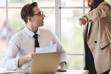 Businessman feels surprise when get fired