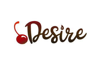 Vector logo Desire. Design for the confectionery, cafe 
and sweet industry