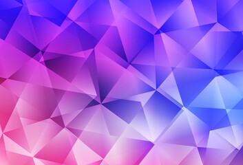 Fototapeta premium Light Pink, Blue vector polygonal template.