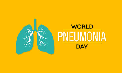 World Pneumonia Day provides an annual forum for the world to stand together and demand action in the fight against pneumonia observed each year on November 12th across the globe. Vector illustration. - obrazy, fototapety, plakaty