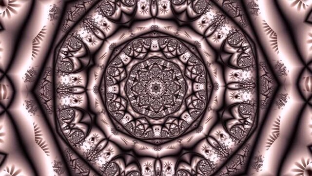 moving fractal ornament approaches and moves away from you creating various abstract shapes